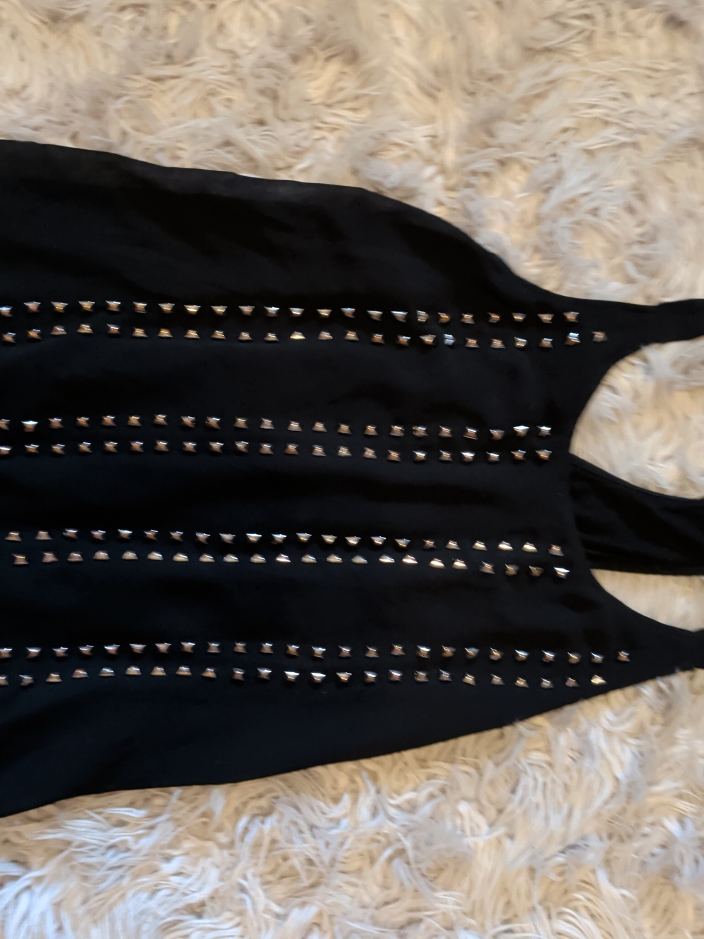 Rock & Republic Black Studded Racerback Tank